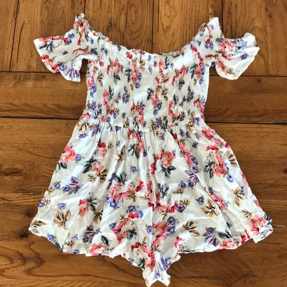 White floral romper
